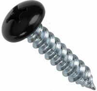 12A X 3/4 PHIL PAN SMS ZINC PT.#18 BLACK